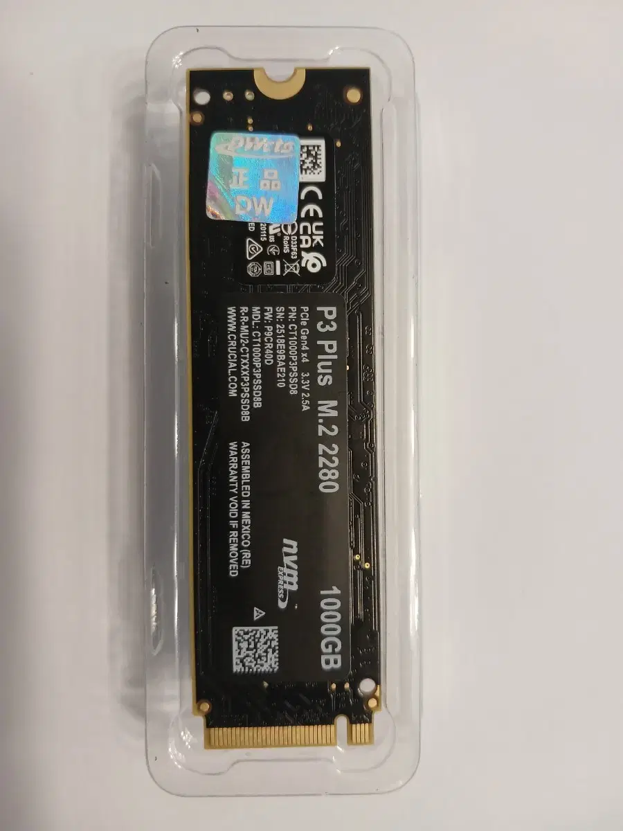 crucial P3 Plus M.2 NVMe SSD 1000GB | 브랜드 중고거래 플랫폼, 번개장터